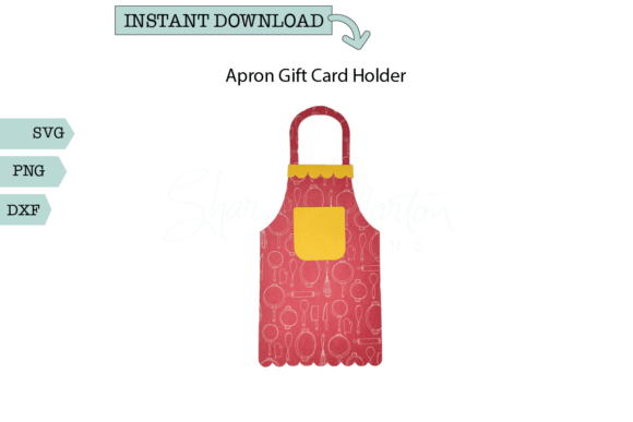 Apron Gift Card Holder Card: 3D SVG Shapes