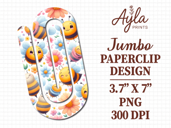 Bumble Bee Honeycomb Jumbo Paperclip
