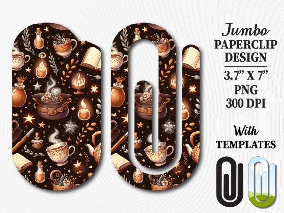 Coffee Tea Book Lover Jumbo Paperclip Graphics