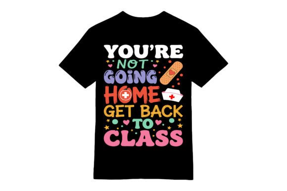 Funny School Nurse Retro T-Shirt Graphics