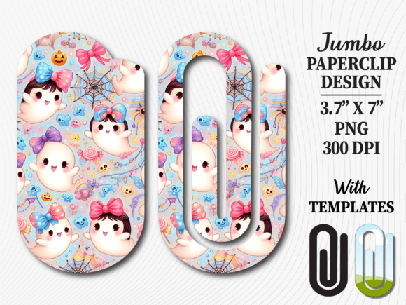 Ghost Spooky Halloween Jumbo Paperclip Graphics & Crafts