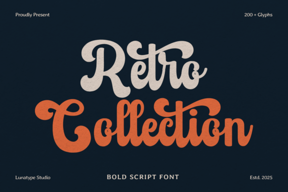 Retro Collection Fonts: A Handwritten Script for Crafters