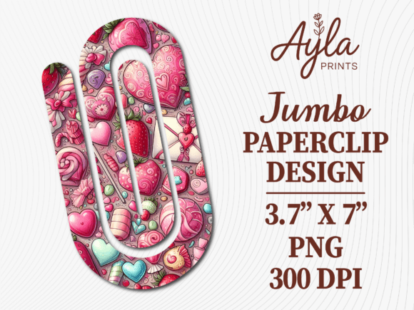 Sweet Candy Valentine Jumbo Paperclip Graphics