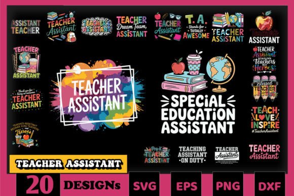 Teacher Assistant SVG Bundle: Graphics and Crafts for Real Projects