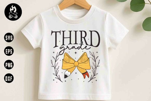 Third Grade SVG, Pencil Bow SVG Graphics